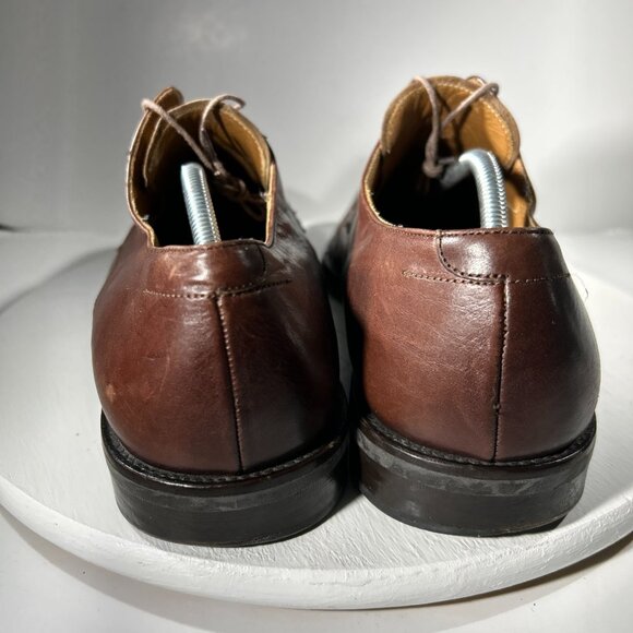 Mezlan Shaw Mens Leather Dress Shoes Size 12 M Brown Oxfords Apron Square Toe main image 10